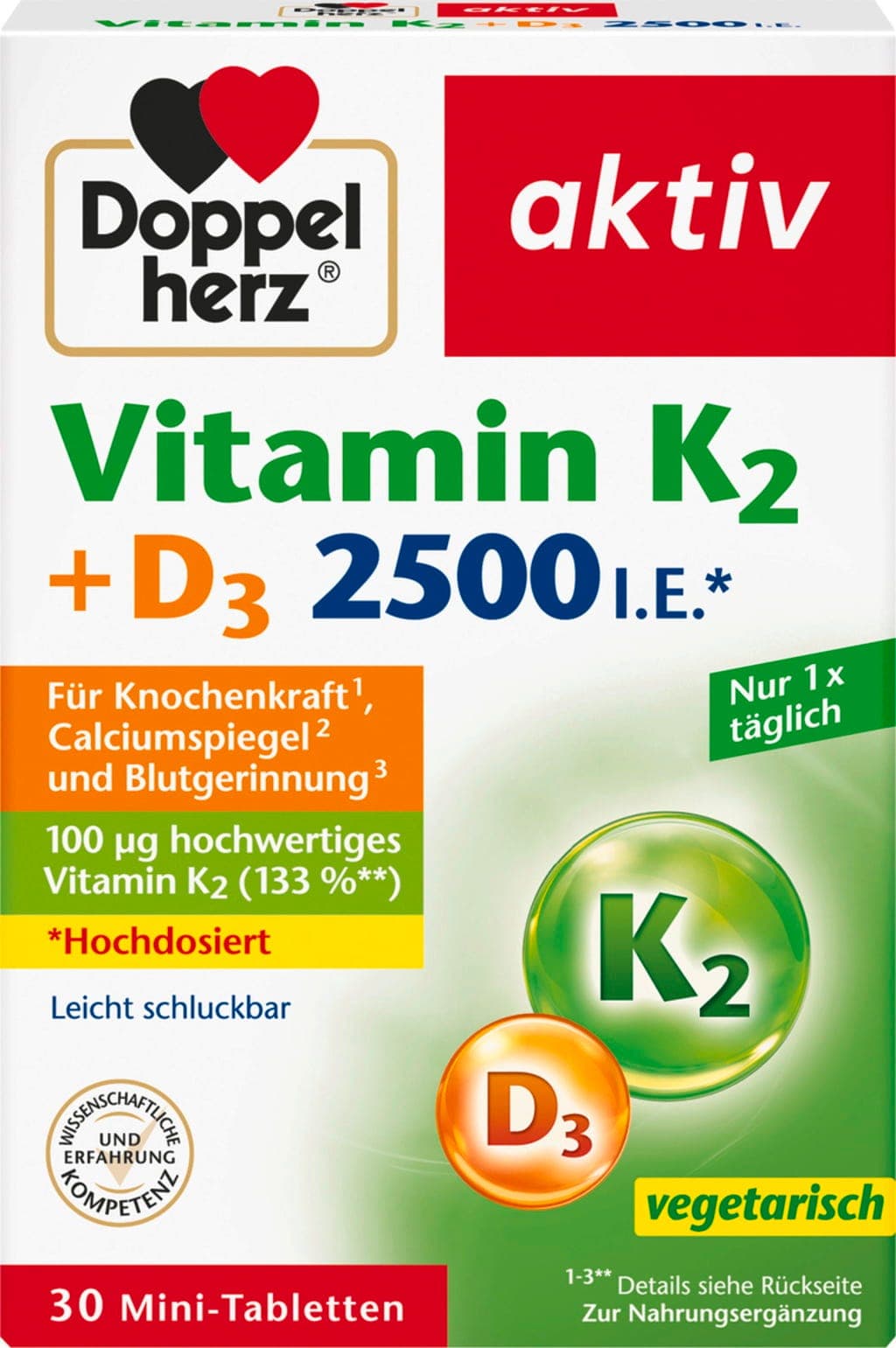 aktiv Vitamin K2 + D3 2500 I.E.