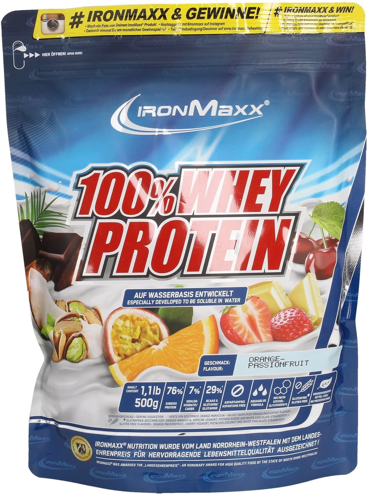 100% Whey Protein 500 g Beutel