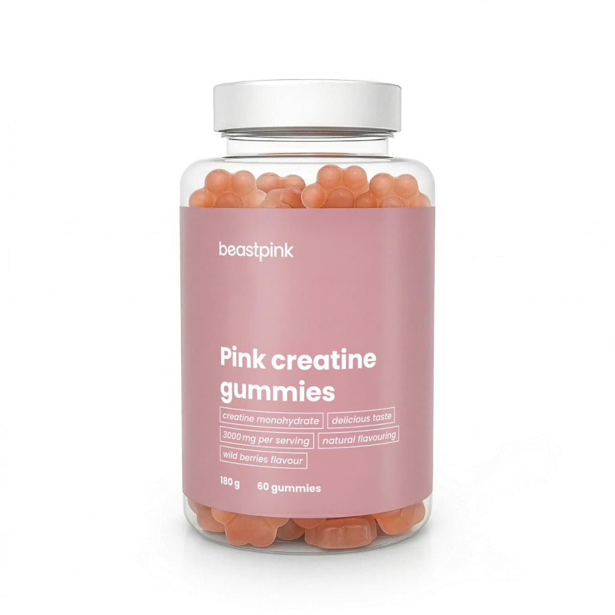 Rosa Kreatin-Gummibärchen