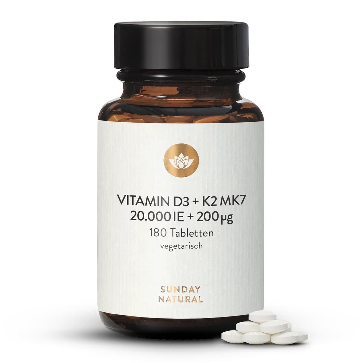 Vitamin D3 + K2 MK7 20.000IE + 200µg Tabletten