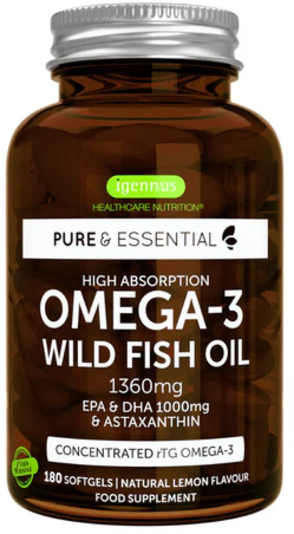 Pure & Essential Omega-3 Wild Fish Oil & Astaxanthin