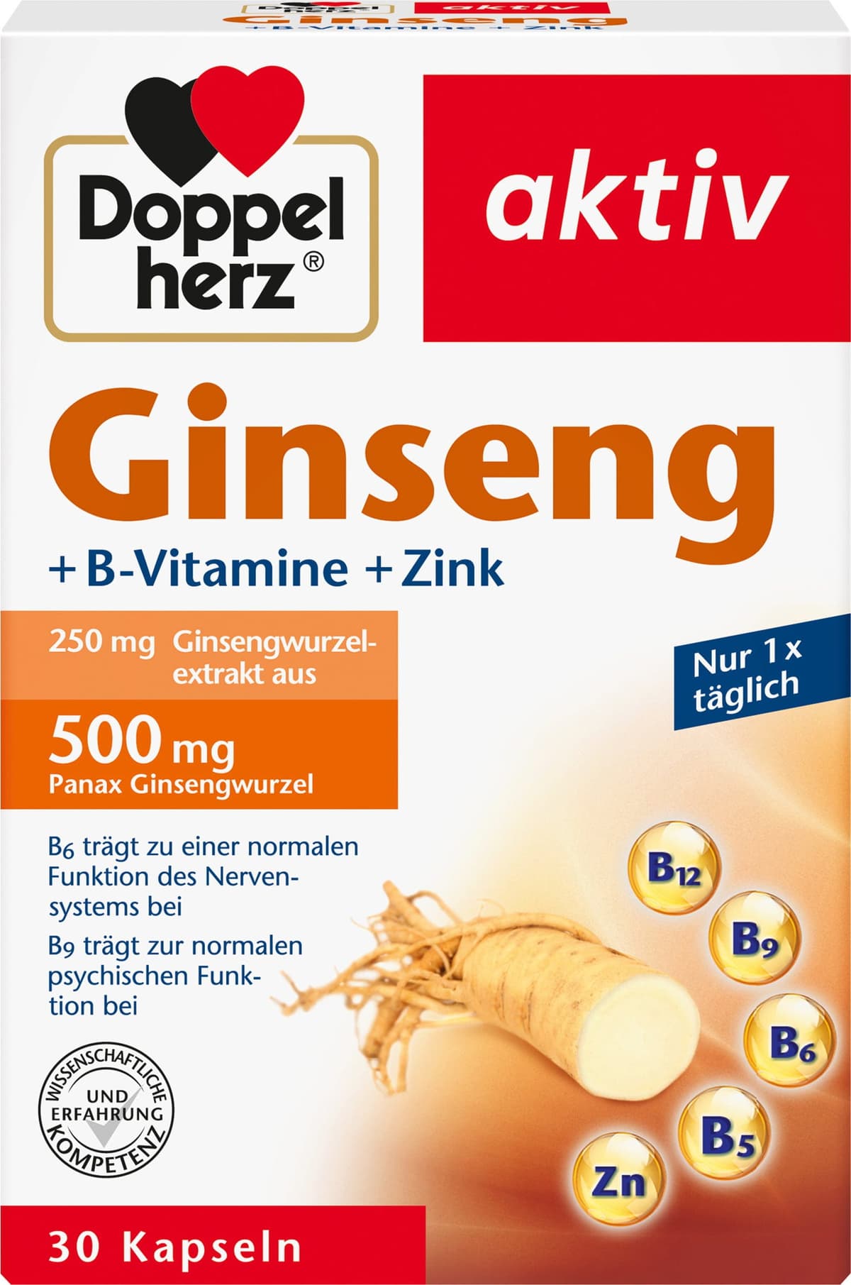 aktiv Ginseng + B-Vitamine + Zink